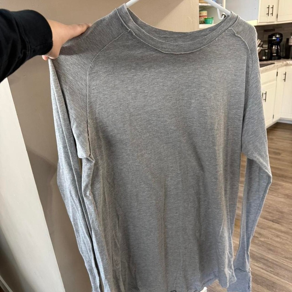 We The Free Free People Grey Long Sleeve Raglan Tee Top XS Fits Medium